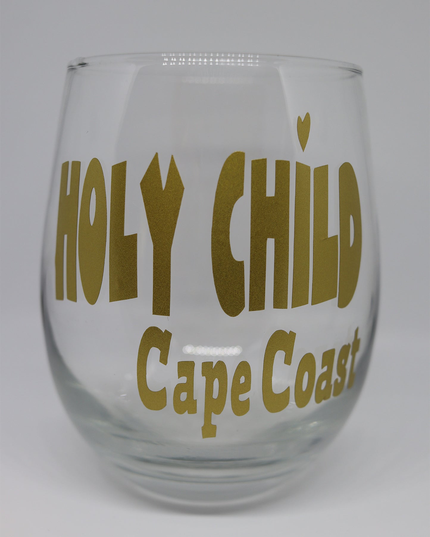 "Holy Child Cape Coast" Glass Wine Tumbler (HOPSA)