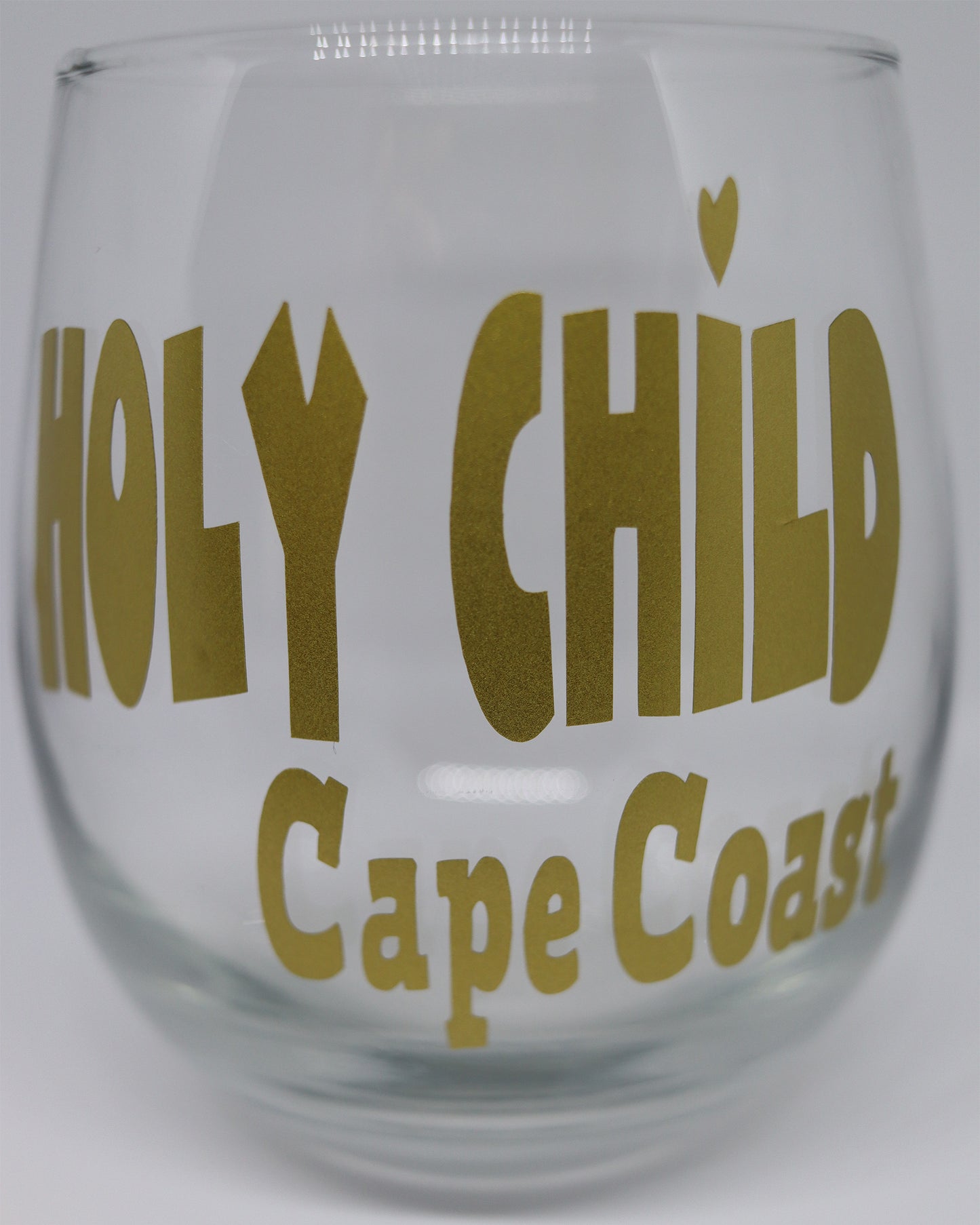 "Holy Child Cape Coast" Glass Wine Tumbler (HOPSA)