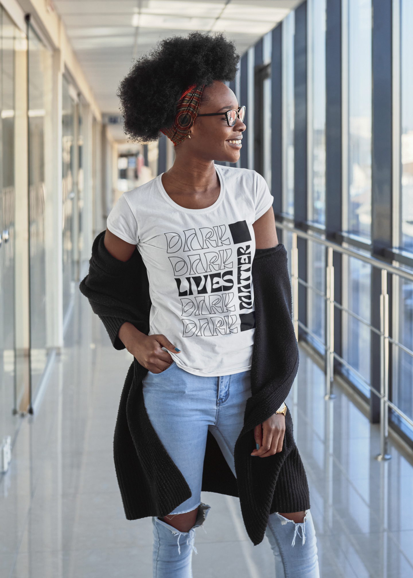 Dark Lives Matter Tee (Black & White)