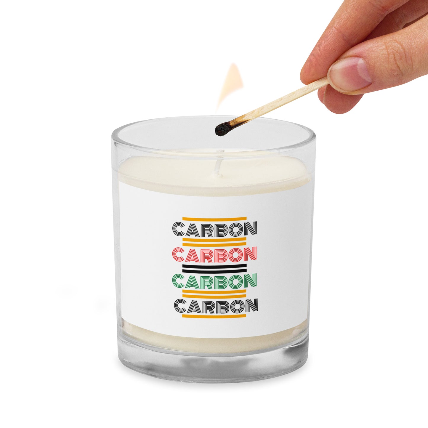 "Carbon" Glass jar soy wax candle